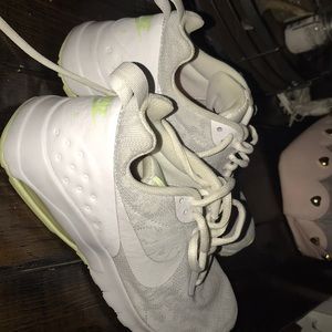 Women’s size 8.5 Nike air max white and lime green